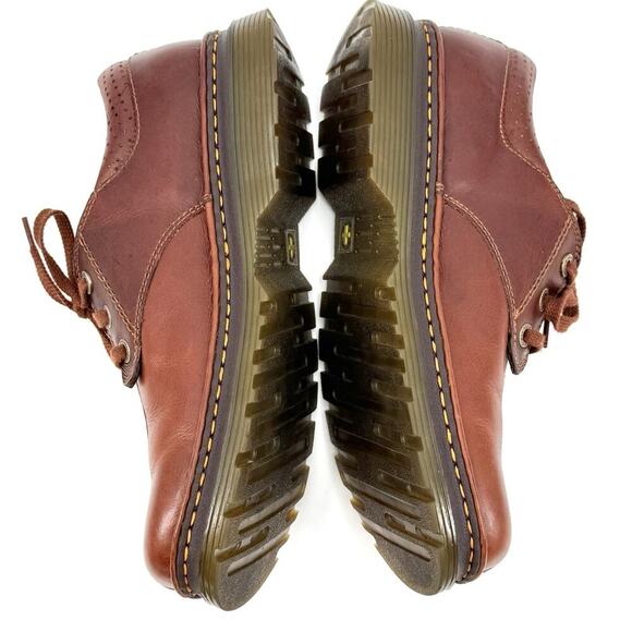 Dr. Martens Men's Nevin Lace Up Brown Leather Oxford Shoe Men’s U.S. 10 Gum Sole - Picture 5 of 10